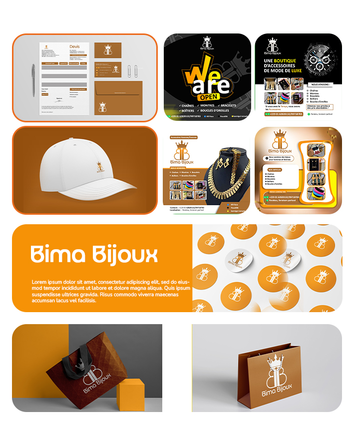 Identité visuelle Bima Bijoux