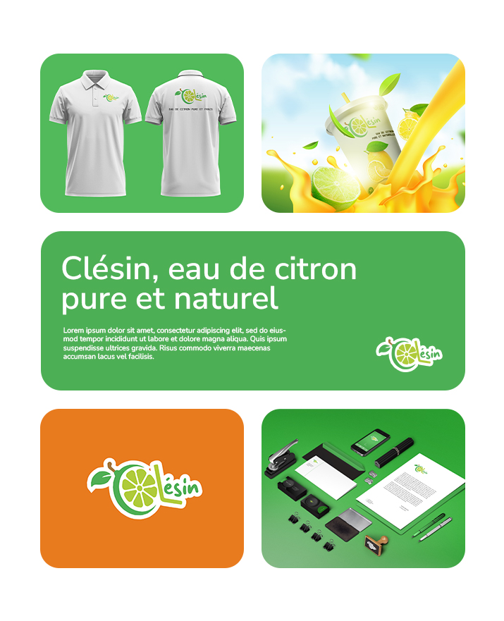 Identité visuelle & packaging Jus de citron Clésin