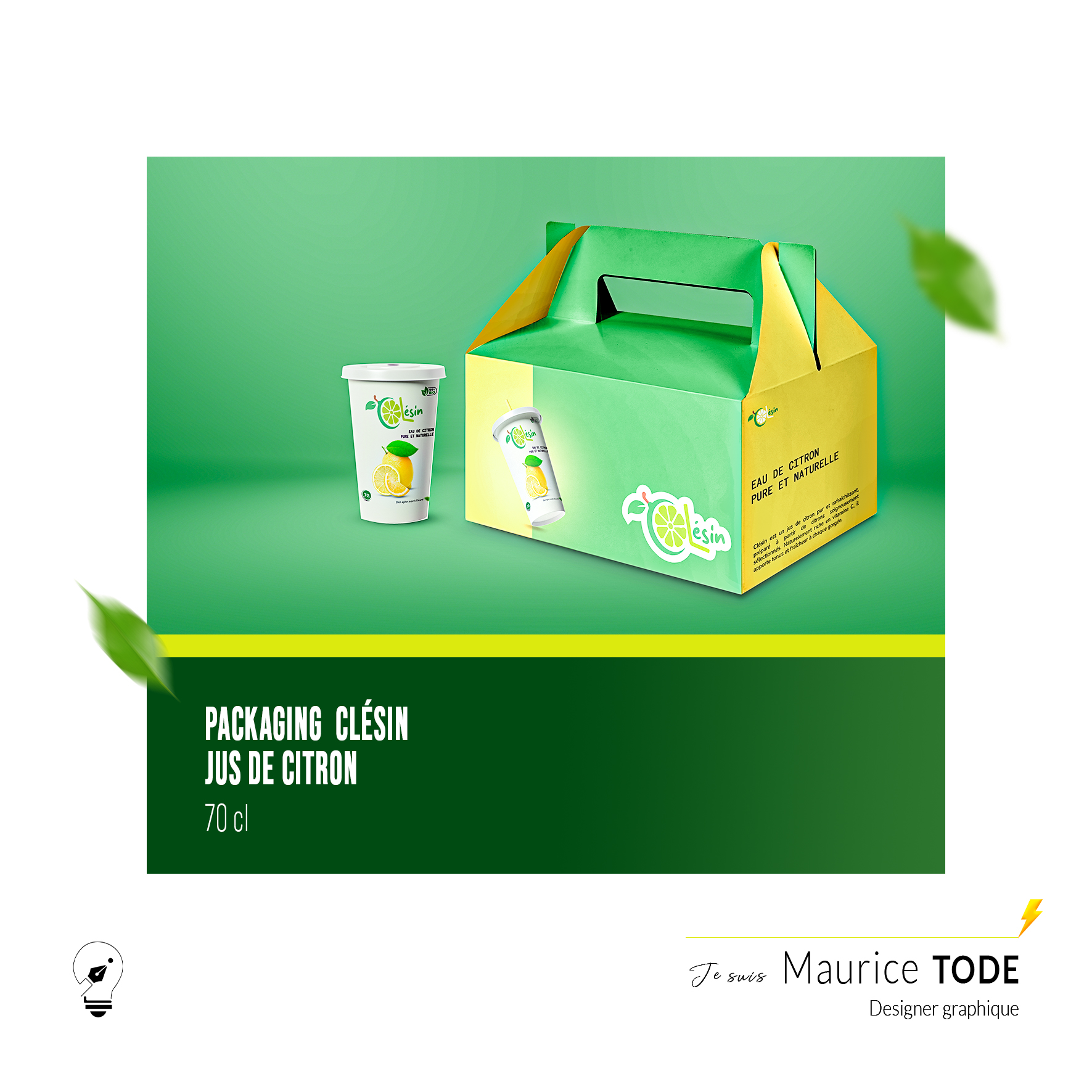 Identité visuelle & packaging Jus de citron Clésin